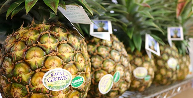 Kauai grown pineapples